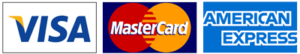 Pago con tarjetas de credito VISA MASTERCARD y AMERICAN EXPRESS